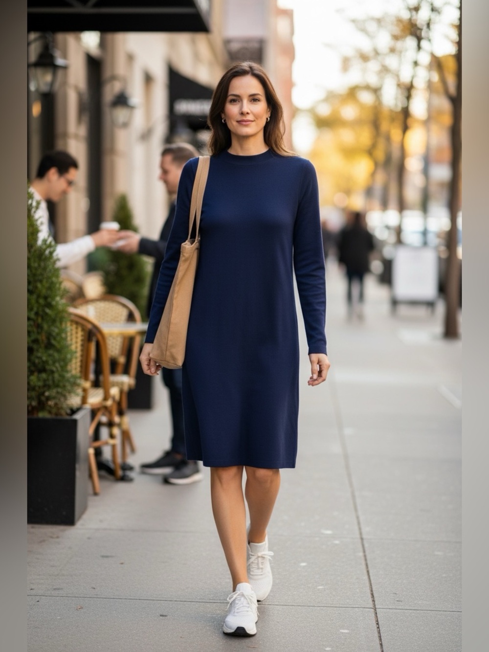 👛 (ANY 2/$25) NOBO Blue Long Sleeved Sweater Dress